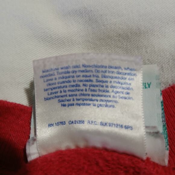 VTG MCC ENERGY sportswear XL MADE IN THE USA red heart flag Americana sweatshirt - Picture 8 of 9